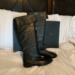 Leather riding boot